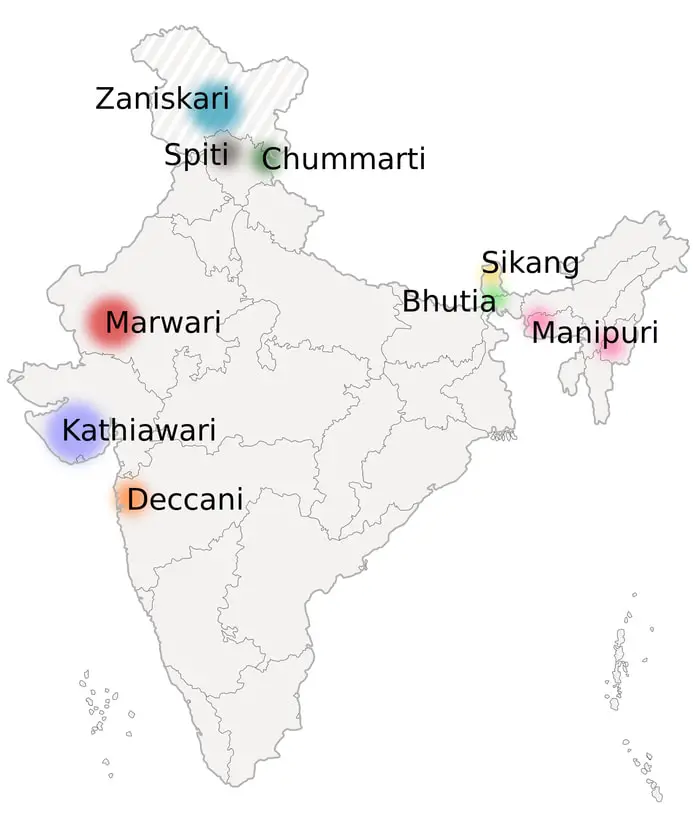 Origin of Indian Horse Breeds in Maps